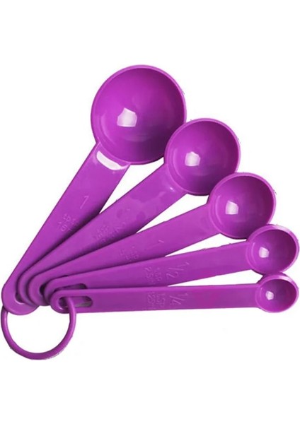 Mor Tarzı Et Renkli Silikon Ölçme Bardakları Kaşık Ölçekli Şekerli Kek Pişirme Kaşığı Mutfak Pişirme Ölçme Aletleri (Yurt Dışından)