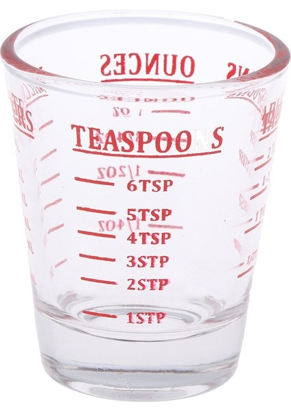 Kırmızı Stil 45ML Kalınlaşmış Mezun Cam Oz Ons Bardak Ölçme Fincan Shot Gözlük Mutfak Ev Ölçü Malzemeleri Drog (Yurt Dışından)