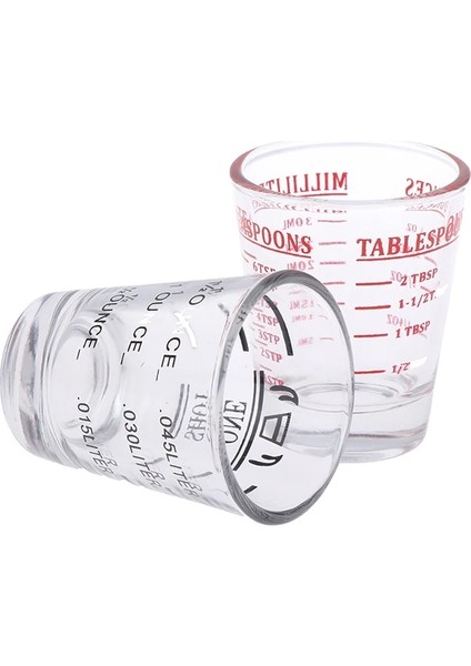 Kırmızı Stil 45ML Kalınlaşmış Mezun Cam Oz Ons Bardak Ölçme Fincan Shot Gözlük Mutfak Ev Ölçü Malzemeleri Drog (Yurt Dışından) modelleri