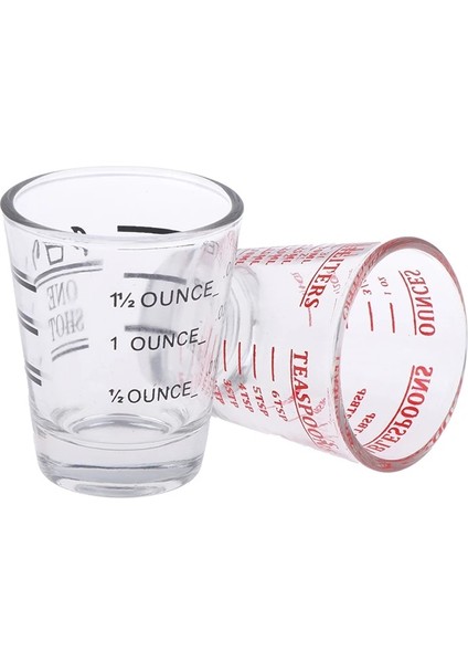 Kırmızı Stil 45ML Kalınlaşmış Mezun Cam Oz Ons Bardak Ölçme Fincan Shot Gözlük Mutfak Ev Ölçü Malzemeleri Drog (Yurt Dışından) indirimleri