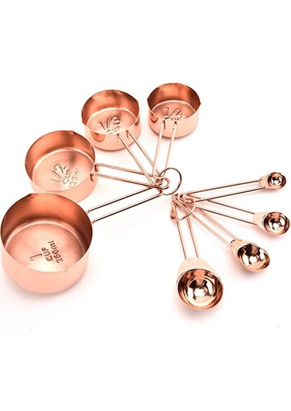 Gümüş-8 Adet Tarzı Ölçme Fincanları Ölçme Kaşığı Kepçe Gül Altın Paslanmaz Çelik Mutfak Ölçme Kaşığı Seti Mutfak Aleti Pişirme Araçları (Yurt Dışından) fiyatları