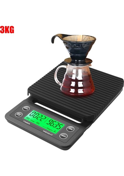 J-50KG Stili LED Ekran Dijital Kahve Tartı, 0.kg Zamanlayıcı Paslanmaz Çelik, Mutfak Terazisi, Pişirme Terazisi, Mutfak Aleti. (Yurt Dışından) modelleri