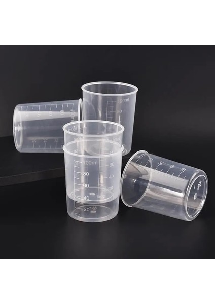 5 Adet Tarzı 100ML 100ML Plastik Mezun Ölçme Fincan Sıvı Konteyner Epoksi Reçine Silikon Yapma Aracı Şeffaf Karıştırma Fincan Dıy Karıştırma Aracı (Yurt Dışından)