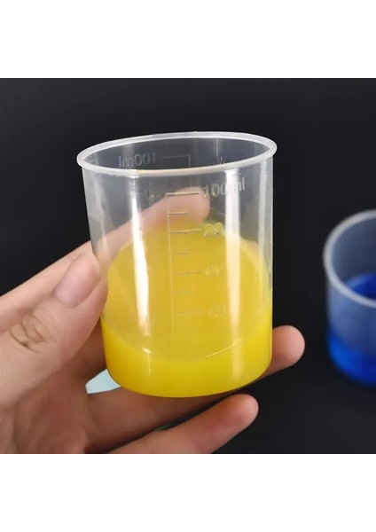 5 Adet Tarzı 100ML 100ML Plastik Mezun Ölçme Fincan Sıvı Konteyner Epoksi Reçine Silikon Yapma Aracı Şeffaf Karıştırma Fincan Dıy Karıştırma Aracı (Yurt Dışından)