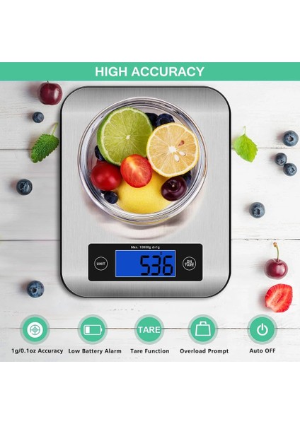 Mavi LCD Stili 10KG Aırmsen 22LBKG Elektronik Mutfak Terazisi Dijital Gıda Ölçeği Paslanmaz Çelik Ev Tartı Ölçeği LCD Ölçme Araçları (Yurt Dışından) fırsatları