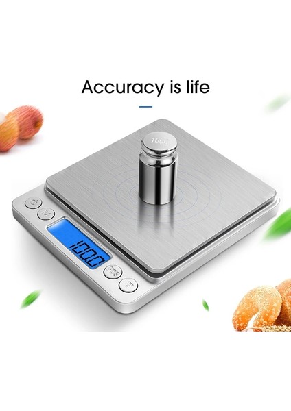Mutfak Terazisi Stili 500G 0.1g Mini LCD Terazi Taşınabilir Elektronik Dijital Hassas Terazi Pişirme Mutfak Terazisi Takı Ağırlık Dengesi 500G.01G 3000G.1G (Yurt Dışından) modelleri