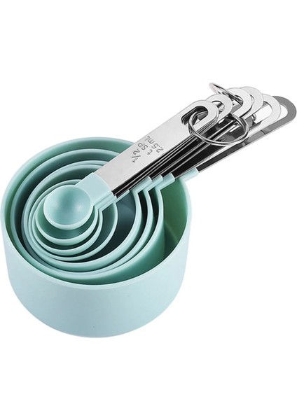 B Tarzı 8 Adet Çok Amaçlı Kaşıkbardak Ölçüm Aletleri Pp Pişirme Aksesuarları Paslanmaz Çelikplastik Saplı Mutfak Aletleri (Yurt Dışından)