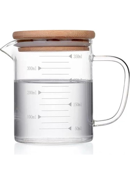 350ML Tarzı Yüksek Borosilikat Cam Ölçme Fincan Isıya Dayanıklı Ölçme Cam Sürahi Ölçekli Yaratıcı Süt Kahve Kahvaltı Fincan Drinkware (Yurt Dışından)