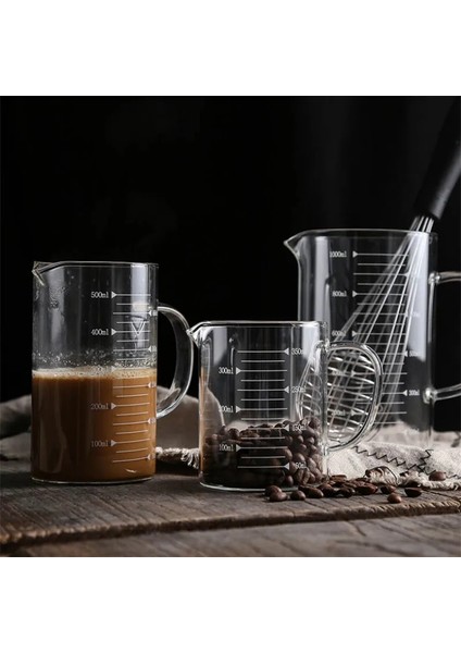 350ML Tarzı Yüksek Borosilikat Cam Ölçme Fincan Isıya Dayanıklı Ölçme Cam Sürahi Ölçekli Yaratıcı Süt Kahve Kahvaltı Fincan Drinkware (Yurt Dışından) fiyatları