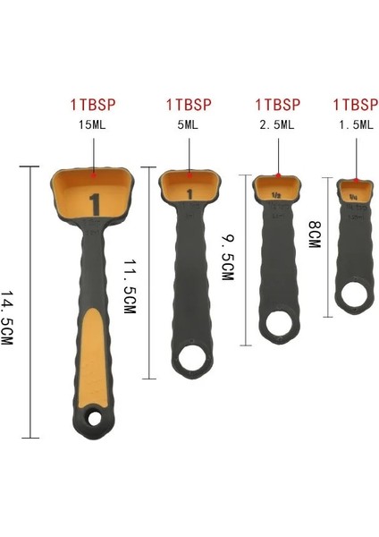 Kaşık Tarzı 4 Parça Set Gıda Sınıfı Silikon Yeşil Katlanır Mutfak Ölçme Fincan Kaşık Dondurma Ölçme Aracı Şef Pişirme Aracı Set (Yurt Dışından) indirimleri