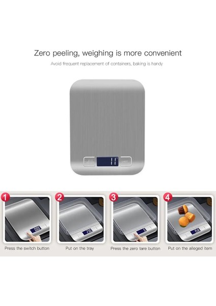 Gümüş Tarzı 5kg kg Aralığı × Doğruluk 1g Dijital Mutfak Terazisi, LCD Ekran Pişirme Pişirme Tartımı Için Hassas Elektronik Gıda Çelik Bahçesi (Yurt Dışından) fırsatları