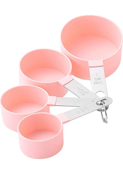 Açık Gri Tarzı Çok Amaçlı Ölçme Kaşık Bardak Alet Takımı Pişirme Aksesuarları Paslanmaz Çelik Saplı Mutfak Aletleri Gül Altın (Yurt Dışından)