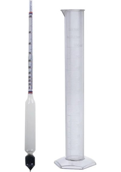 No.3 Tarzı Hidrometre Test Cihazı Eski Ölçüm Şişesi Seti Araçlar Alkolmetre Alkol Ölçer Şarap Konsantrasyon Ölçer Hidrometre Alkol (Yurt Dışından)