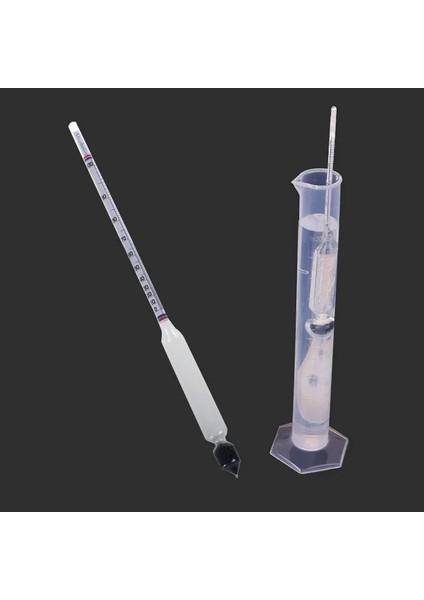 No.3 Tarzı Hidrometre Test Cihazı Eski Ölçüm Şişesi Seti Araçlar Alkolmetre Alkol Ölçer Şarap Konsantrasyon Ölçer Hidrometre Alkol (Yurt Dışından)