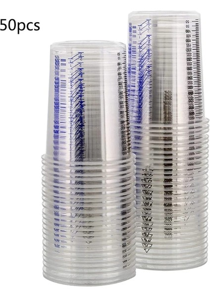 25 Adet Tarzı Adet Tek Kullanımlık Şeffaf Dereceli Plastik Karıştırma Kapları Boya Uv Reçine Epoksi 20 Oz 600ML Ölçüm Oranları (Yurt Dışından) indirimleri