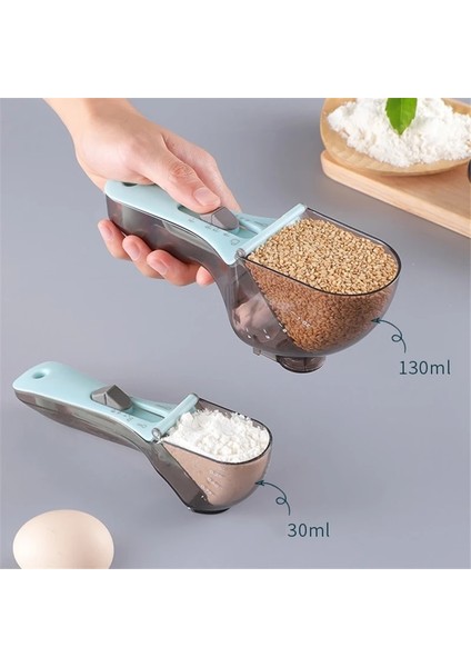 2 Adet Set Stili Ayarlanabilir Ölçme Bardakları Çok Fonksiyonlu Kaşık Setleri, Ölçekli Ölçme Kepçesi ile 5ml - 30ML Mutfak Pişirmek Için Hassas (Yurt Dışından)