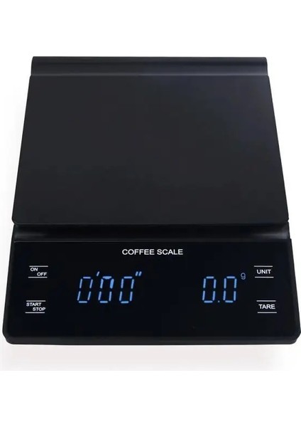 Siyah Stil 3kg 0.1g Damla Kahve Tartı Zamanlayıcılı Taşınabilir Elektronik Dijital Mutfak Terazisi Yüksek Hassasiyetli LED Elektronik Terazi (Yurt Dışından)