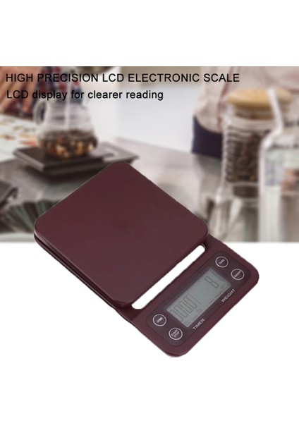 Çoklu Stil 3kg.1g 5kg.1g Zamanlayıcılı Damla Kahve Tartısı Taşınabilir Elektronik Dijital Mutfak Yüksek Hassasiyetli LCD Ekran Elektronik Tartı (Yurt Dışından) indirimleri