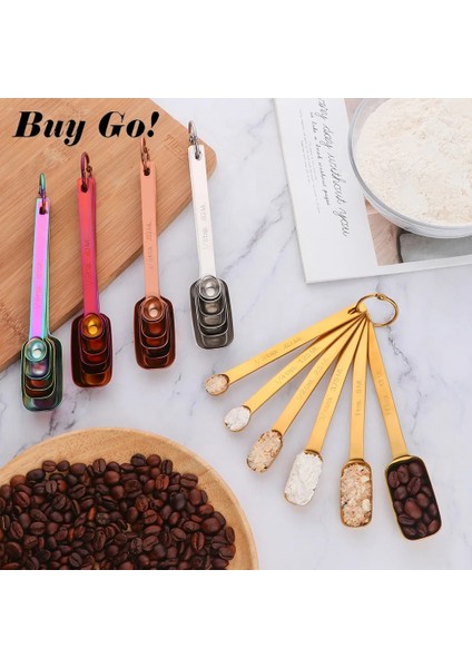 Bir Gümüş-6 Adet Tarzı 6 Adet Set Paslanmaz Çelik Mutfak Gereçleri Ölçme Kaşığı Set Çay Kaşığı Kahve Şeker Kaşık Kek Pişirme Ölçme Fincanları Pişirme Araçları (Yurt Dışından) fiyatları