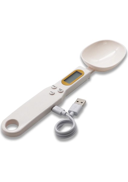 Beyaz0.1g-Usb Stili 500G.1G Taşınabilir LCD Dijital Mutfak Terazisi Ölçüm Kaşığı Gram Usbelektronik Kaşık Ağırlık Hacmi Gıda Ölçeği Mutfak Gereçleri (Yurt Dışından)