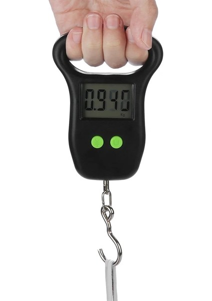 50KG Tarzı 50KG Taşınabilir Mini Dijital Baskül Balıkçılık Bagaj Seyahat Ağırlık Steelyard Asılı Elektronik Kanca Tartı Mutfak Ağırlık Aracı (Yurt Dışından)