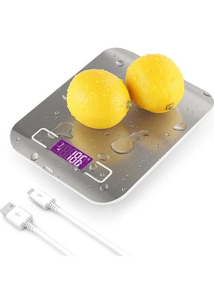 Gümüş Tarzı 10KG Taşınabilir USB LCD Elektronik Mutfak Terazileri Denge Pişirme Tedbir Araçları Dijital Paslanmaz Çelik Dijital Tartı Gıda Terazisi (Yurt Dışından) indirimleri