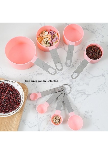 Gri Kaşık Stili Ölçme Fincan ve Kaşık Çok Amaçlı Kaşık Bardak Ölçme Aracı Pişirme Aksesuarları Paslanmaz Çelik Saplı Mutfak Aleti (Yurt Dışından) fırsatları