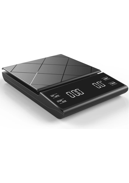 USB Şarj 3kg-0.1g Stili Zamanlayıcı ile USB Şarj Mutfak Terazisi Akıllı Dijital Elektronik Tartı Hassas Damla Cezve Ölçeği Ev Gıda Tartı (Yurt Dışından)