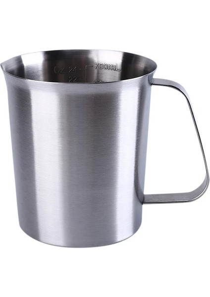 Gümüş Tarzı 700ML Ll 500ML Kalınlaşmış 304 Paslanmaz Çelik Ölçme Fincan Ölçekli Büyük Kapasiteli Mutfak Pratik Ölçme Fincan (Yurt Dışından)