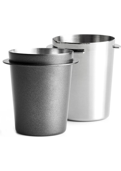 Gümüş 58MM Tarzı Espresso Makinesi Dozaj Kupası Için Paslanmaz Çelik Kahve Dozajlama Bardağı Fasulye Öğütme Makinesi (Yurt Dışından) modelleri