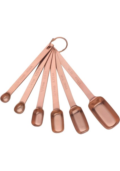 B Gül Altın Stili 6 Adet Ölçme Kaşığı Set Çay Kaşığı Kahve Şeker Kaşık Kek Pişirme Altın Ölçme Fincanları Mutfak Ölçme Kaşıkları Pişirme Araçları (Yurt Dışından)