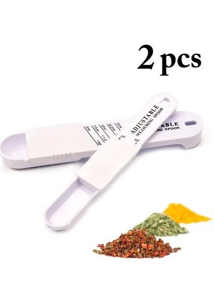 2 Adet Tarzı 2 Adet Ayarlanabilir Çay Kaşığı Ölçme Kaşığı Mutfak Aleti Mutfak Pişirme Aksesuarları Ölçekli Plastik Pişirme Kantitatif Kaşık (Yurt Dışından) modelleri