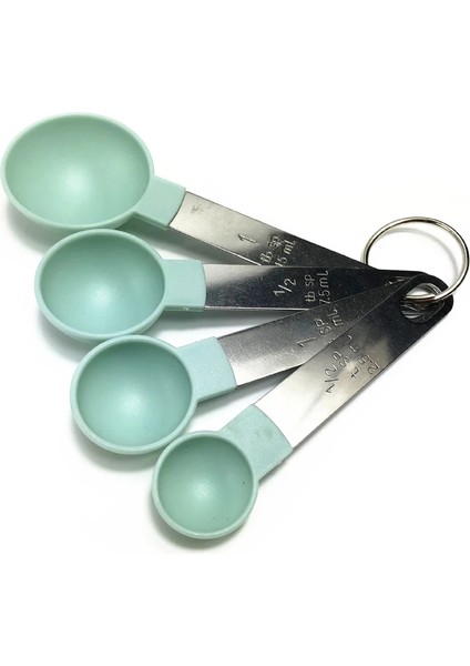 Kaşık Yeşil Tarzı 4 Adet Çok Amaçlı Kaşıkcup Ölçme Aletleri Pp Pişirme Aksesuarları Paslanmaz Çelikplastik Saplı Mutfak Aletleri (Yurt Dışından)