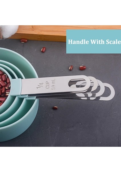 Kaşık Yeşil Tarzı 4 Adet Çok Amaçlı Kaşıkcup Ölçme Aletleri Pp Pişirme Aksesuarları Paslanmaz Çelikplastik Saplı Mutfak Aletleri (Yurt Dışından) fırsatları