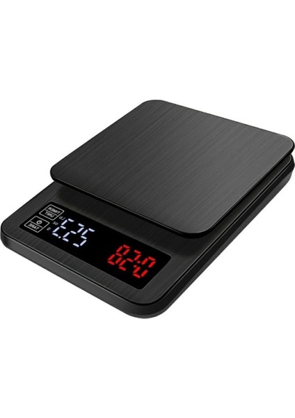 Koyu Gri Tarzı Akıllı Dijital Kahve Tartı Zamanlayıcı ile Elektronik Mutfak Gıda Ölçeği Damla Cezve Ölçeği Ev Mutfak Terazileri 3kg.1g (Yurt Dışından)