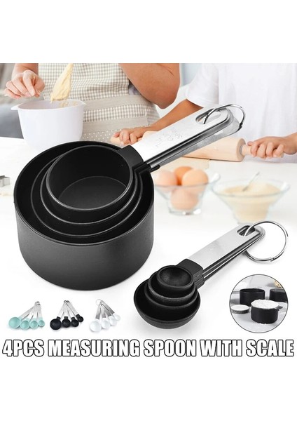 Siyah-1 Tarzı 4 Adet Paslanmaz Çelik Pp Ölçme Bardakları Kaşık Mutfak Pişirme Pişirme Alet Takımı Mutfak Malzemeleri Pişirme Malzemeleri Mutfak Gereçleri (Yurt Dışından) fiyatları