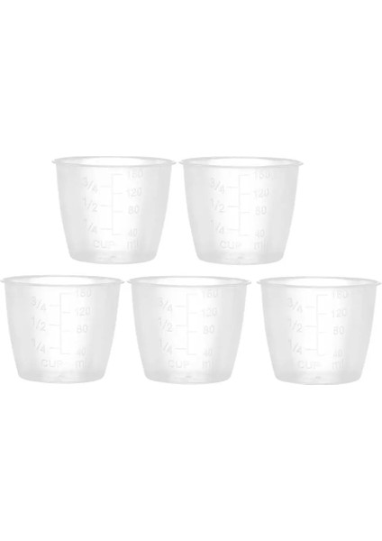 5 Paket Stilini Temizle Şeffaf Plastik Ölçme Fincan Mutfak Elektrikli Ocak Evrensel Pirinç Sıvı Ölçü Bardakları Standart Metrik Ölçek Ölçü Sürahisi (Yurt Dışından)