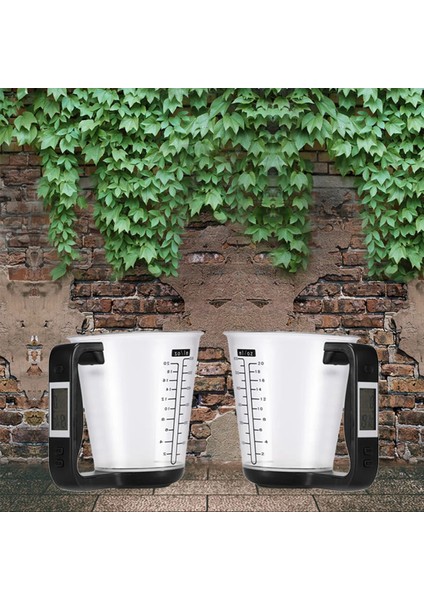 Siyah Stil 1 Adet Dijital Mutfak Elektronik Ölçme Fincan Ölçeği Ev Sürahi Terazi ile LCD Ekran Sıcaklık ÖLÇÜMÜ.5X13.5CM (Yurt Dışından)