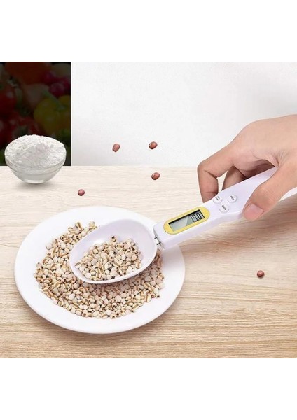 Beyaz Stil Elektronik Mutfak Terazisi LCD Ekran Dijital Ağırlık Ölçme Kaşığı Dijital Kaşık Tartı Yüksek Hassasiyetli Değiştirilebilir Üniteler (Yurt Dışından) fırsatları