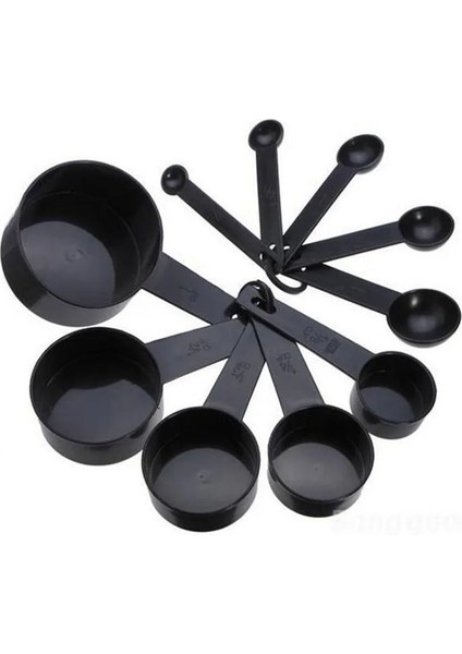 10 Beden Set Mutfak Ölçü Kaşığı Çay Kaşığı Kahve Şeker Kaşığı Kek Pişirme Un Ölçü Kapları Mutfak Pişirme Aletleri (Yurt Dışından)