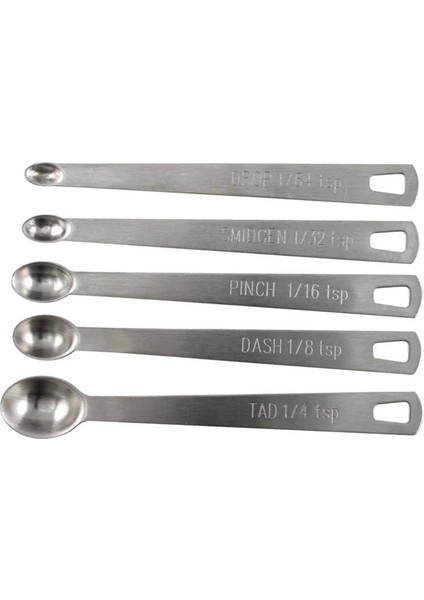 5 Adet Tarzı 5 Adet Paslanmaz Çelik Çift Başlı Ölçme Kaşığı 5 Parçalı Set Baharat Kaşığı Aletler Ölçme Kaşığı Cucharas Medidoras Cocina (Yurt Dışından)
