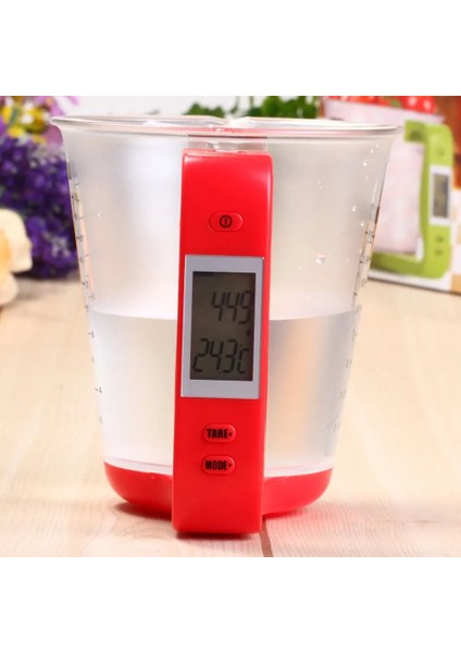 Yeşil Stil Joylove Mutfak Terazileri Dijital Beher Terazi Elektronik Alet Ölçeği Ekranlı Sıcaklık Ölçüm Bardakları (Yurt Dışından) indirimleri