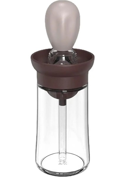 Turuncu Tarzı Silikon Cam Yağ Kabı 150ML Mutfak Yağ Şişesi Fırçalı Barbekü Sprey Şişesi Yağ Dağıtıcı Mutfak Pişirme Barbekü Için (Yurt Dışından)