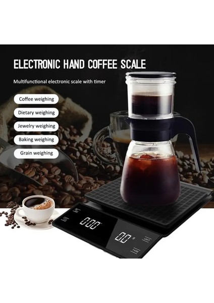 Siyah Stil 3kg Ev Gıda Ölçeği 3kg.1g Mutfak Terazileri Zamanlayıcı Hassas Elektronik Teraziler Akıllı Dijital Teraziler Taşınabilir Kahve Terazileri (Yurt Dışından) modelleri