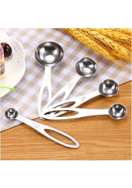 5 Adet Tarzı Ölçme Aletleri Ölçme Kaşıkları 5x Çay Kahve Unu Tedbir Pişirme Paslanmaz Çelik Ölçme Kaşıkları Mutfak Ölçme Kaşıkları (Yurt Dışından) fiyatları