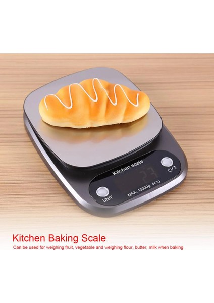 Gümüş Tarzı Dijital Mutfak Terazisi 10KG Gıda Ölçeği Çok Fonksiyonlu Tartı Elektronik Pişirme ve Pişirme Ölçeği LCD Ekranlı Silvergray (Yurt Dışından) fırsatları