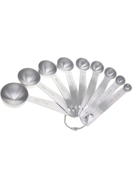 9 Adet Tarzı 9 Adet Paslanmaz Çelik Ölçme Kaşığı Seti Pişirme Baharat Pişirme Mutfak Aleti (Yurt Dışından)