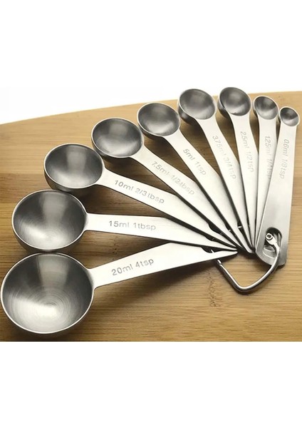 9 Adet Tarzı 9 Adet Paslanmaz Çelik Ölçme Kaşığı Seti Pişirme Baharat Pişirme Mutfak Aleti (Yurt Dışından) fiyatları