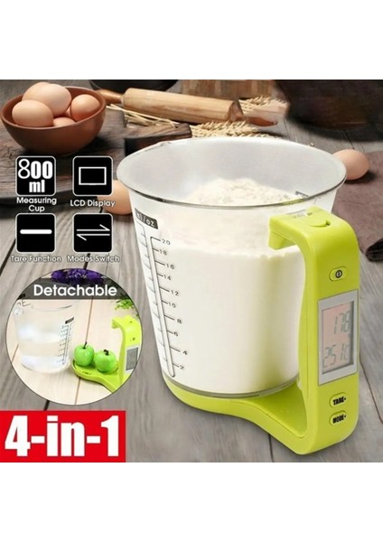 Yeşil Stil 1000G Elektronik Dijital Mutfak Tartı Ölçüm Fincan LCD Ekranlı Elektronik Ölçme Fincan Pişirme Dıy Araçları (Yurt Dışından) fiyatları