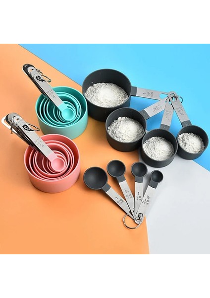 4 Adet Yeşil Kupa Stili 8 Adet Çok Amaçlı Kaşık Bardak Ölçme Araçları Pp Pişirme Aksesuarları Paslanmaz Çelik Plastik Saplı Mutfak Aletleri (Yurt Dışından) modelleri